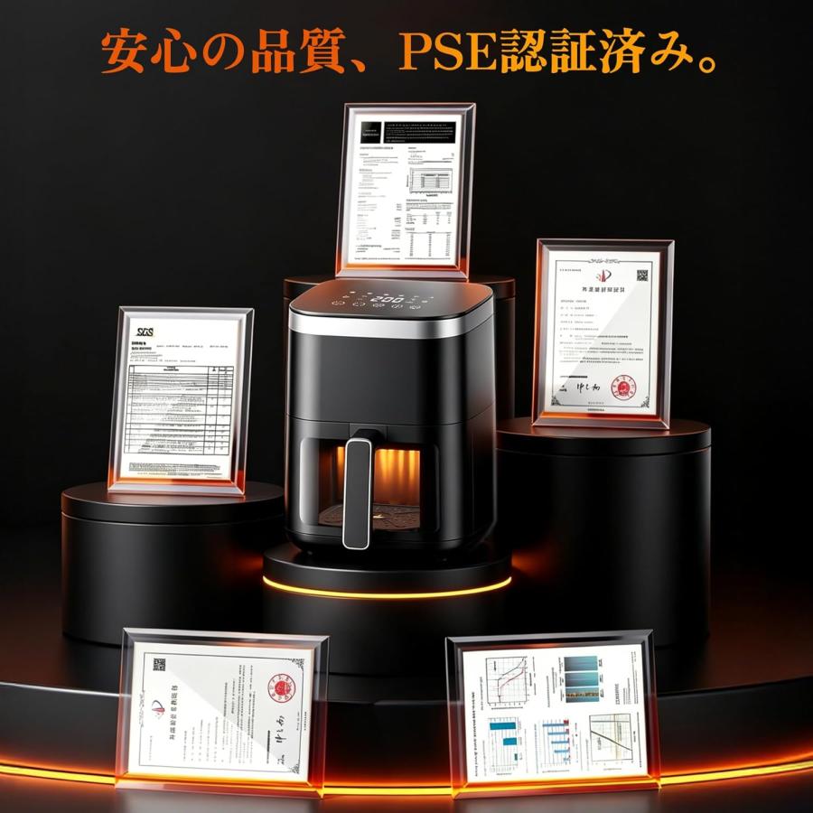 ノンフライヤー 4.5L大容量 電気フライヤー ノンオイル 揚げ物 惣菜 1