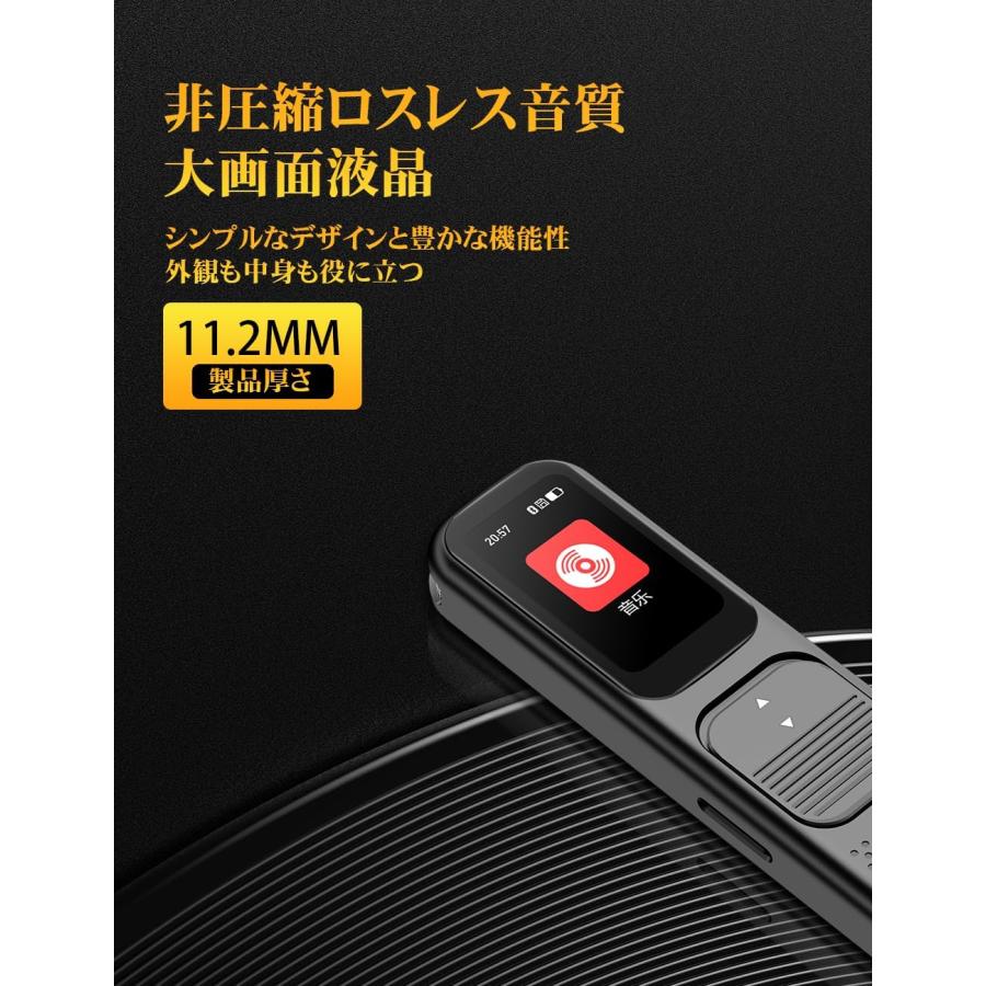 ボイスレコーダー ICレコーダー 小型 録音機 64GB micro SDカード付き