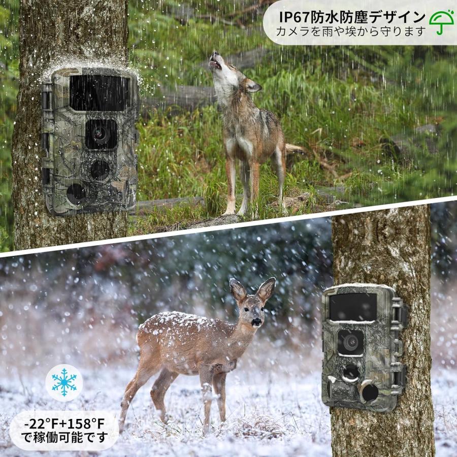 トレイルカメラ 赤外線カメラ スマホアプリ対応 静止画6400万画素 動画 