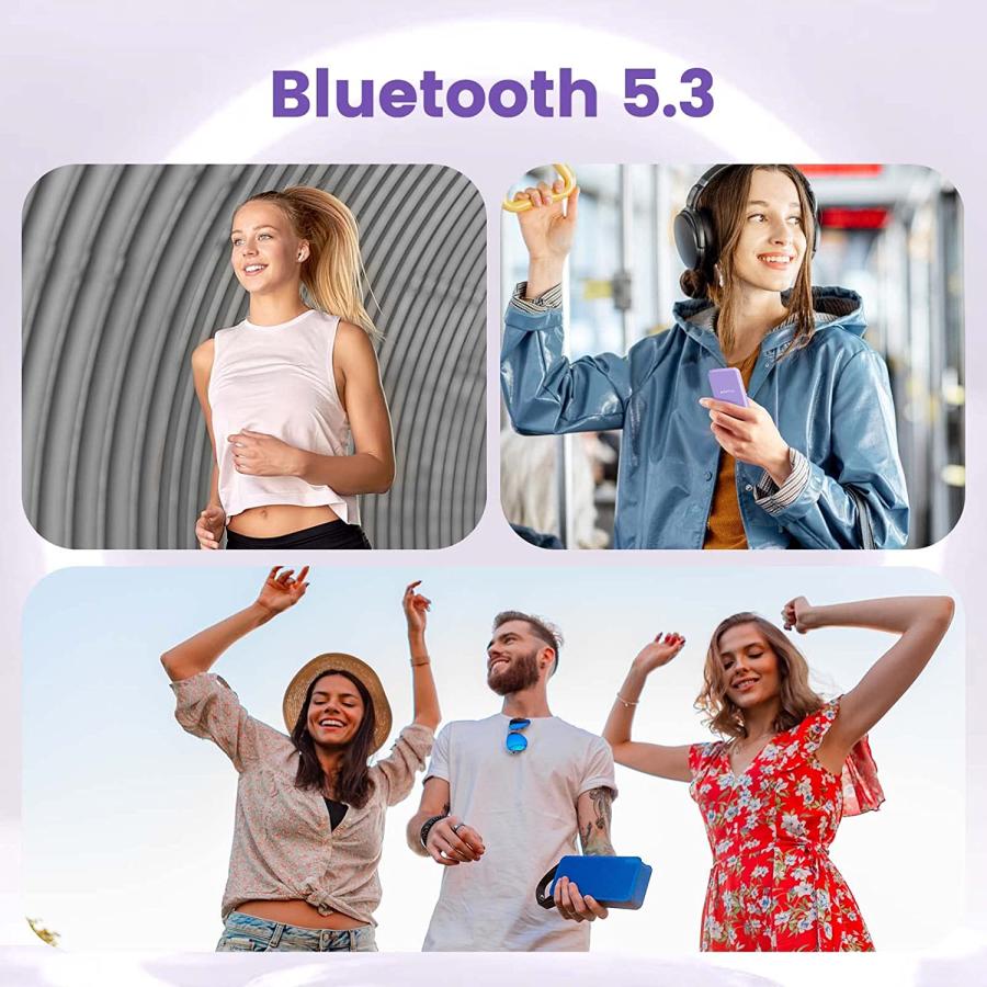 MP3プレーヤー パープル Bluetooth5.3 内蔵32GB HiFi ダイレクト
