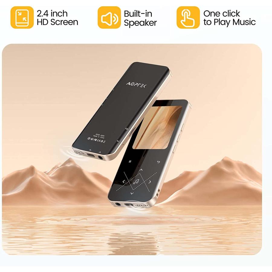 【未使用】 i 1台7役ダイレクト録音対応オーディオプレーヤー MP3プレーヤー Bluetooth5.3 内蔵32GB HiFi ダイレクト録音 内蔵