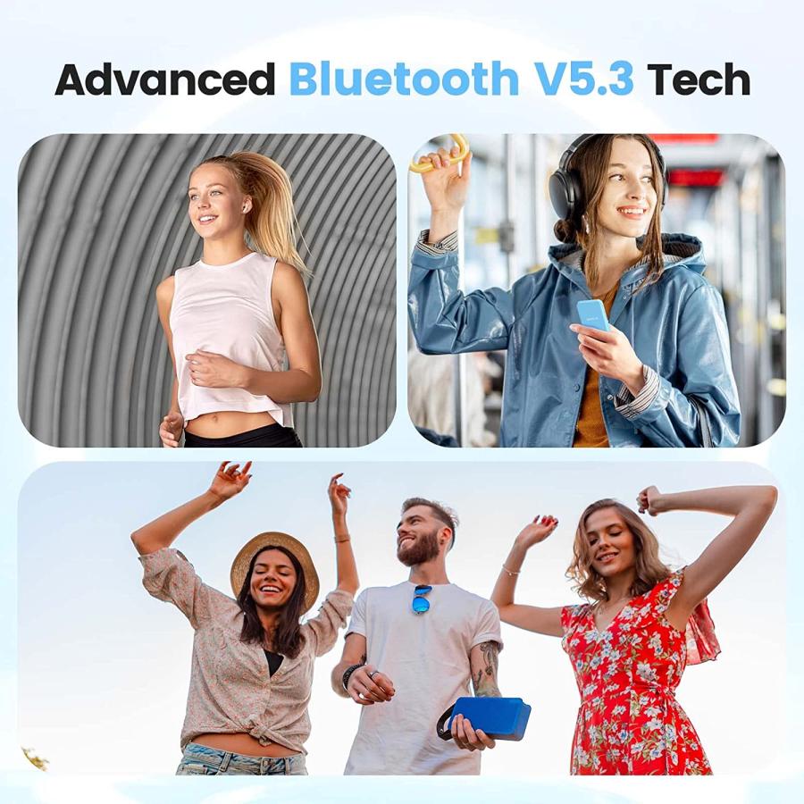 MP3プレーヤー ブルー Bluetooth5.3 内蔵32GB HiFi ダイレクト録音