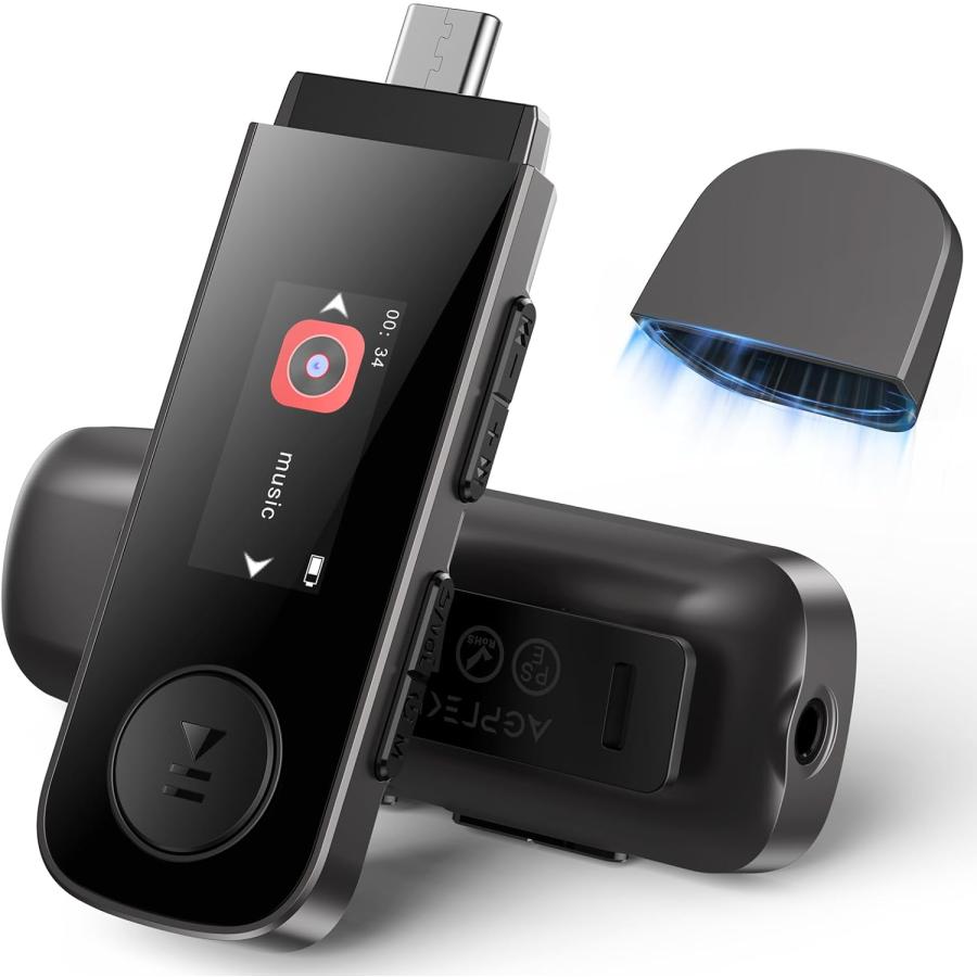 MP3プレーヤー Bluetooth5.3 64GB内蔵 クリップ付き USB-C端子搭載