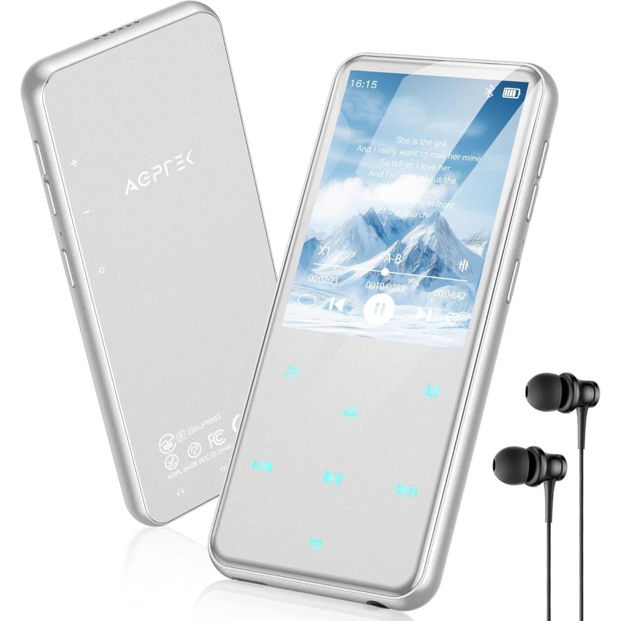 MP3プレーヤー Bluetooth5.3 64GB内蔵 スピーカー搭載 HiFi音質 2.4