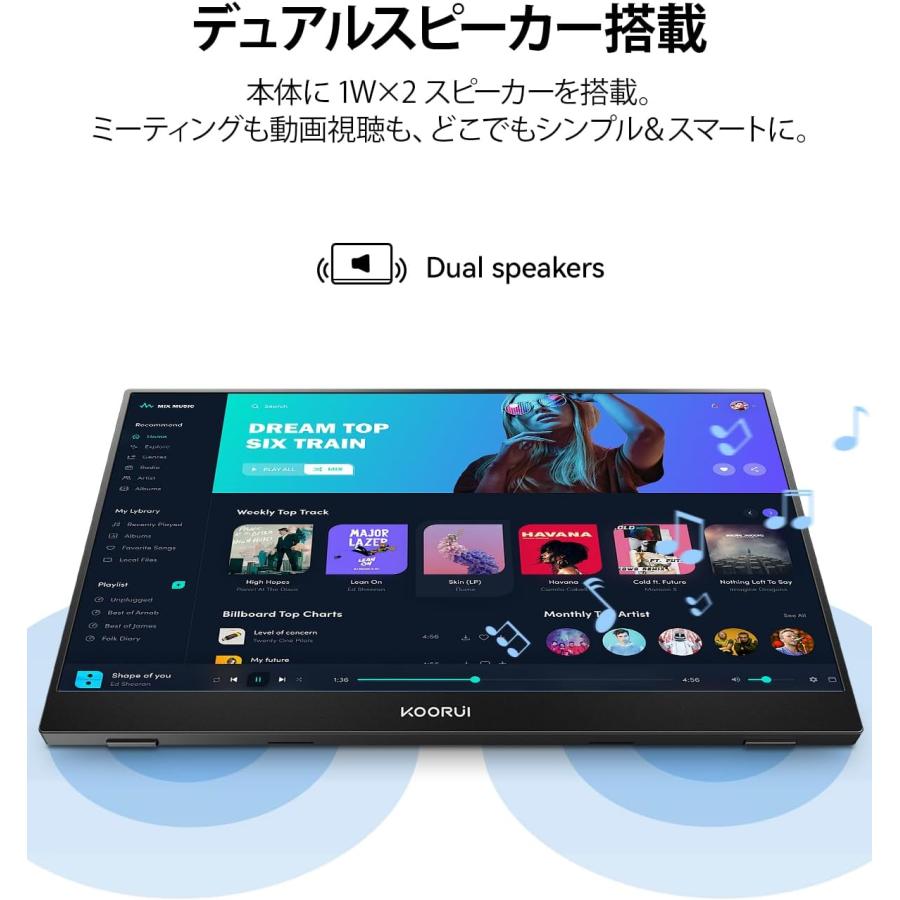 モバイルモニター 15.6インチ FHD ポータブルモニター Fast IPSパネル