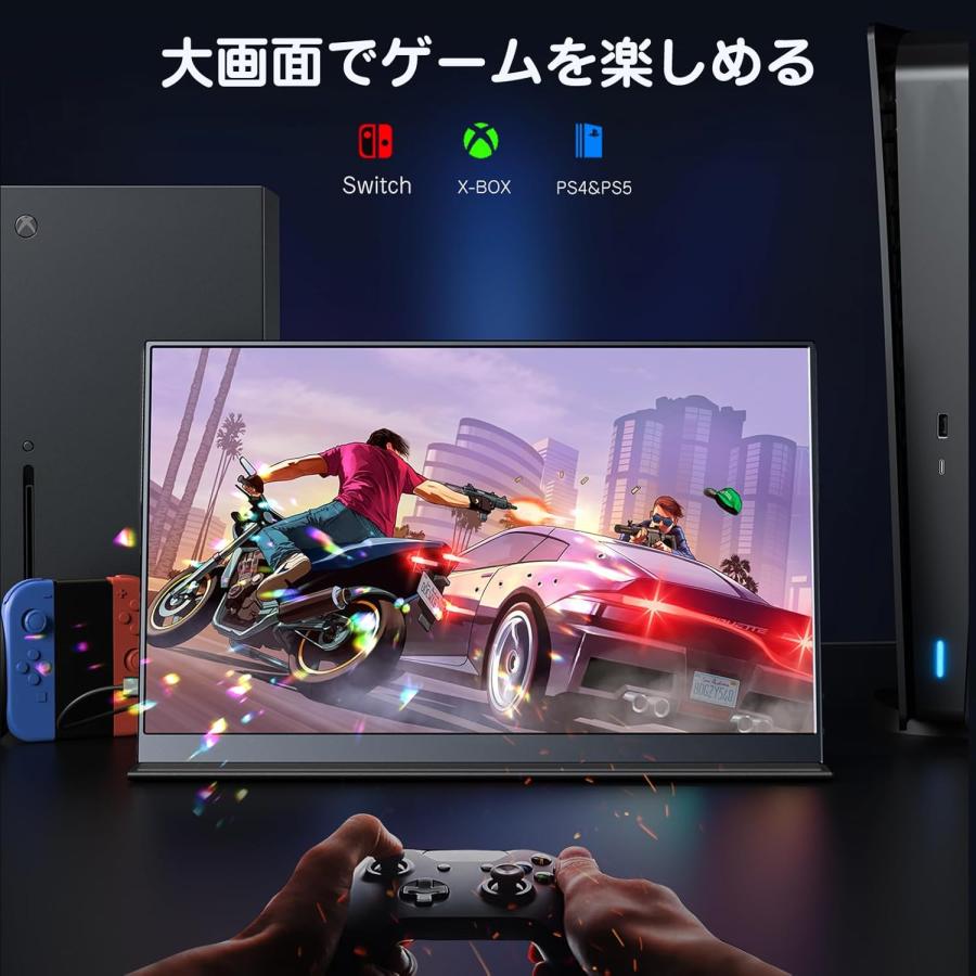 モバイルモニター 15.6インチ ポータブルモニター IPS液晶パネル 非