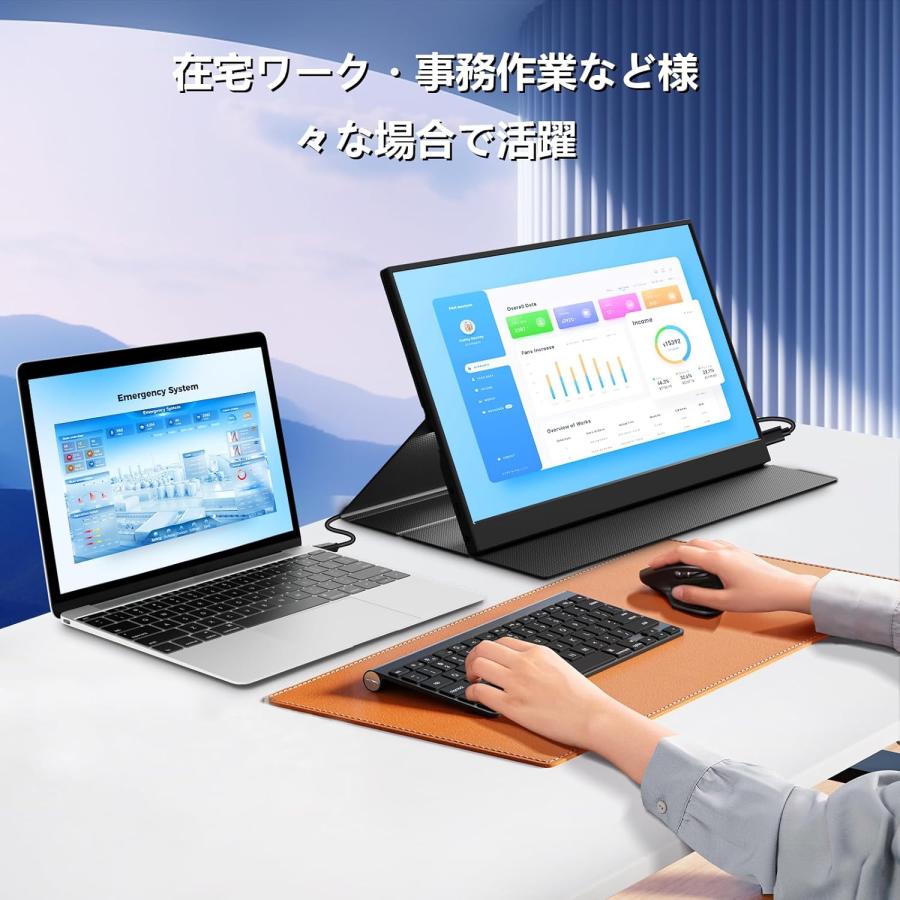 モバイルモニター 15.6インチ ポータブルモニター IPS液晶パネル 非