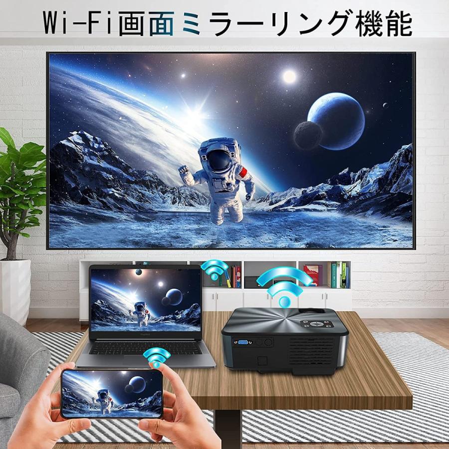 SALE送料無料 プロジェクター 小型5G 1080Pネイティブ解像度 4K対応 9000lm 双方向Bluetooth5.0 内蔵スピーカー リュック付属 ズーム機能 APJ-024|avenir7|03