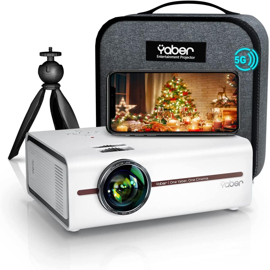 送料無料 プロジェクター 三脚付き 10000lm 1080P フルHD 高輝度 5G