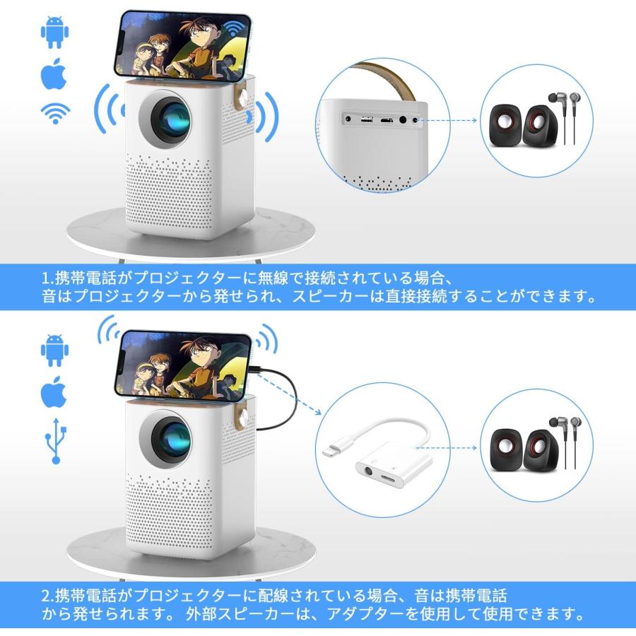プロジェクター スクリーン付き WiFi 8000LM 720P 1080Pフル HD プロジェクター スクリーン付き WiFi 8000LM 720P 1080Pフル HD