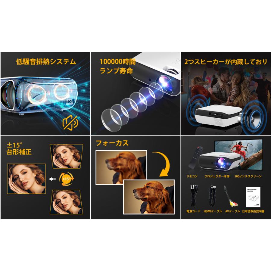 プロジェクター 100インチプロジェクタースクリーン付き 家庭用 プロジェクター 100インチプロジェクタースクリーン付き 家庭用