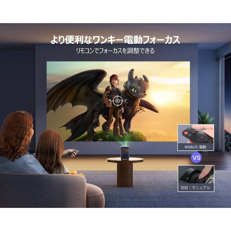 プロジェクター 小型 モバイルプロジェクター 15000LM 短焦点投影