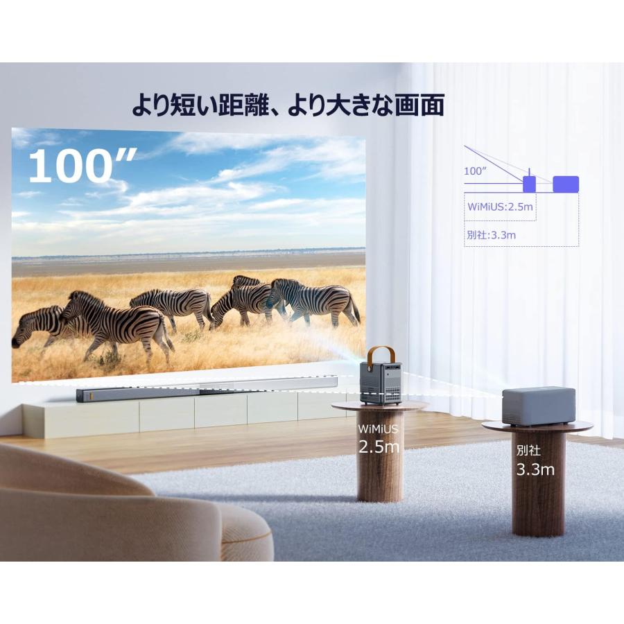 プロジェクター 小型 モバイルプロジェクター 15000LM 短焦点投影