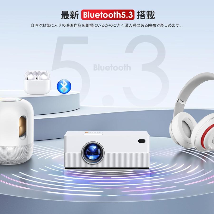 プロジェクター 超小型 17000LM 1080P 短距離投影 5G WiFi