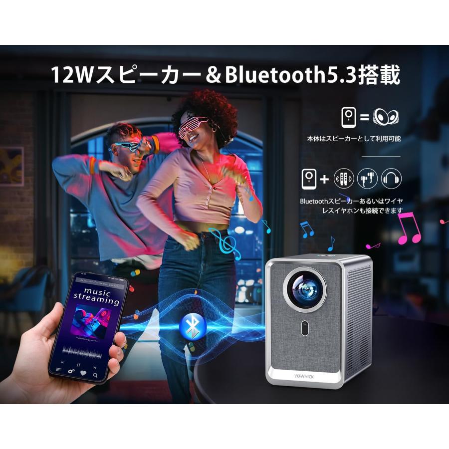 プロジェクター 電動フォーカス 小型 700ANSI 22000ルーメン高輝度