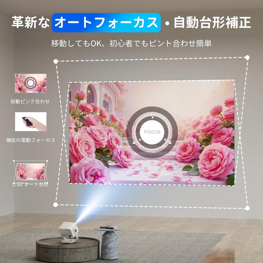 プロジェクター 小型 家庭用 4K対応 天井投影 18000LM WiFi6 180