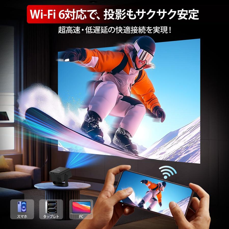 プロジェクター 18000LM 天井投影 1080P 4K対応 WIFI6 楽天市場】【販促価格】プロジェクター 家庭用 18000LM 1080P Wi-Fi6