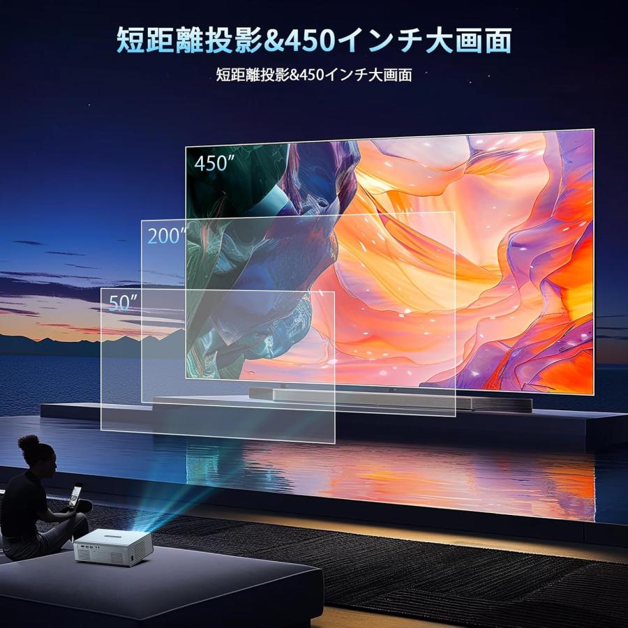 4K対応遅延ゼロ プロジェクター wifi6　450インチ 4K対応遅延ゼロ プロジェクター wifi6 450インチ 【公式通販】