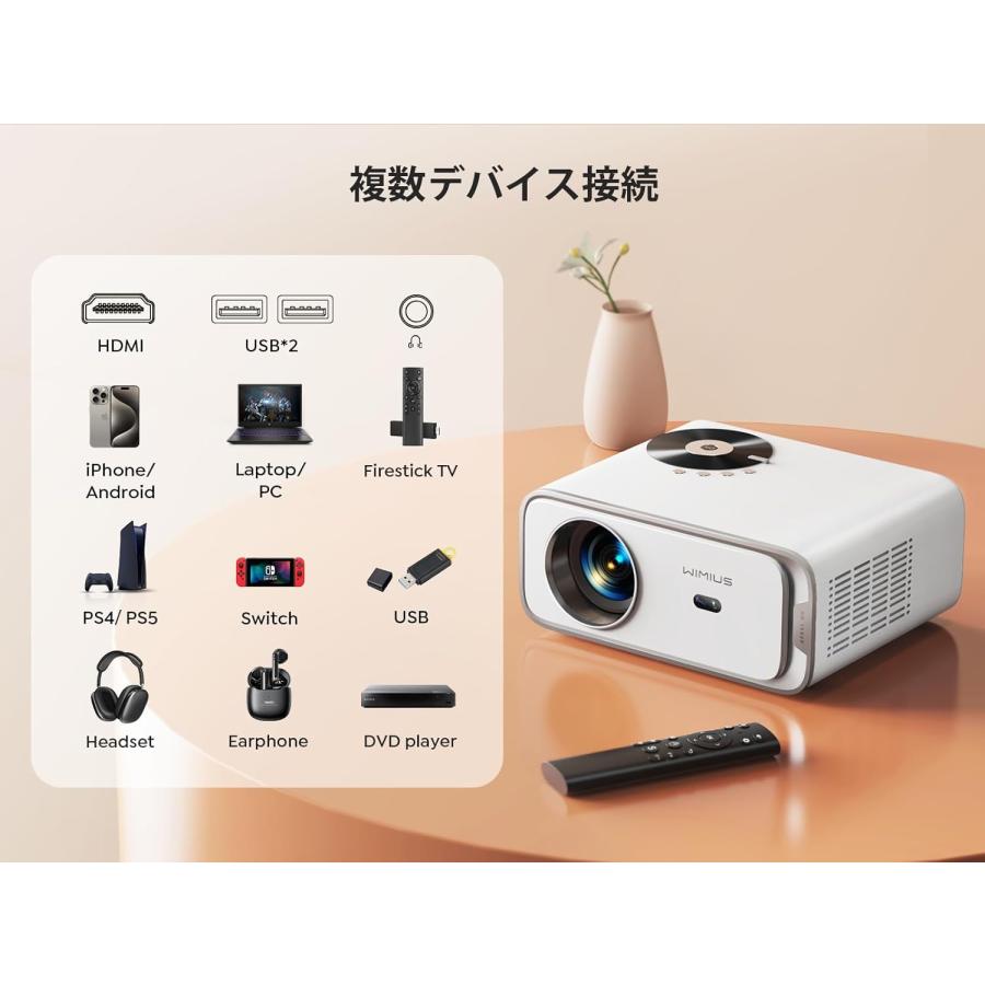 プロジェクター 小型 Android TV搭載 三脚スタンド付き 電動フォーカス 自動台形補正 700ANSI WIFI6 Bluetooth5.2 ホームプロジェクター ホームシアター APJ-147 プロジェクター 小型 Android TV搭載 三脚スタンド付き 電動フォーカス