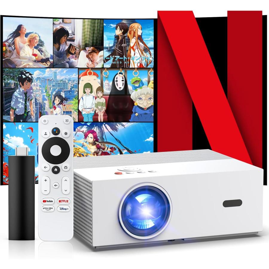 プロジェクター 30000LM 4K対応 オートフォーカス 自動台形補正 WiFi6