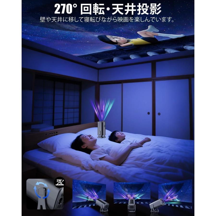 プロジェクター 家庭用 30000LM Bluetoothリモコン Android TV12.0搭載