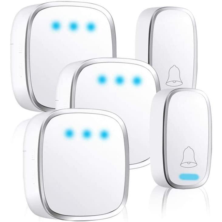 ワイヤレスチャイム 呼び出しチャイム 音楽36メロディー ドアベル インターホン 最高280Mの無線範囲 受信機3個 送信機2個 送料無料 ASK-019b 爆買 | 
