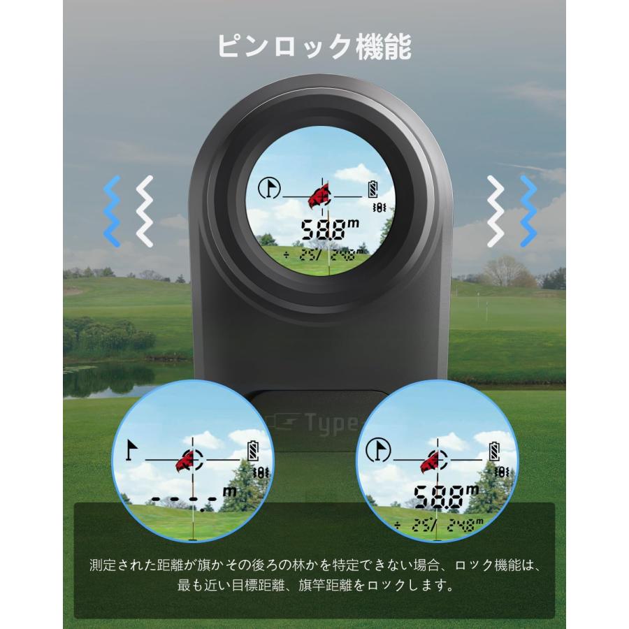 ゴルフ レーザー距離計 1000m/1093yd対応 ミニ距離計測器 超軽量距離計