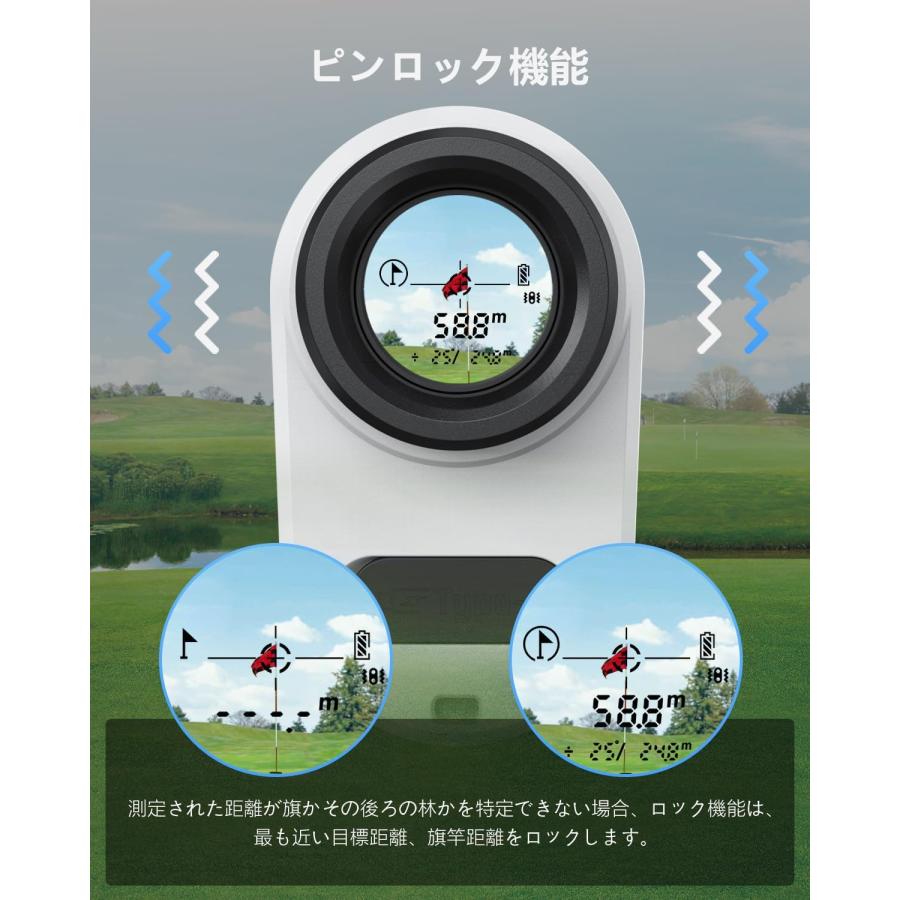ゴルフ レーザー距離計 1000m/1093yd対応 ミニ距離計測器 充電式 超軽量 高低差 スロープ ピンロックモード 競技対応 IP54 ASP-059 爆買 |  | 02
