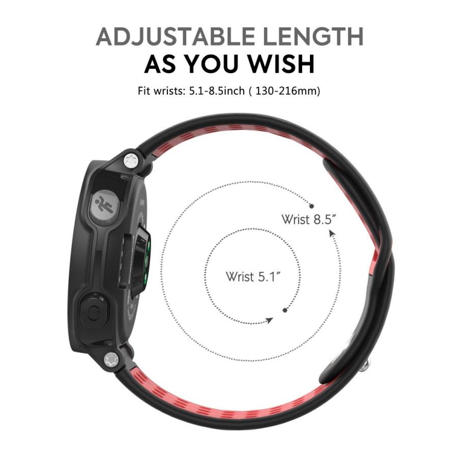 Red GARMIN ガーミン 交換ベルト ForeAthlete 235J/220J/230J/235J