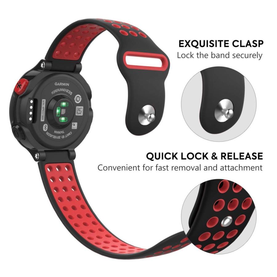 Red GARMIN ガーミン 交換ベルト ForeAthlete 235J/220J/230J/235J