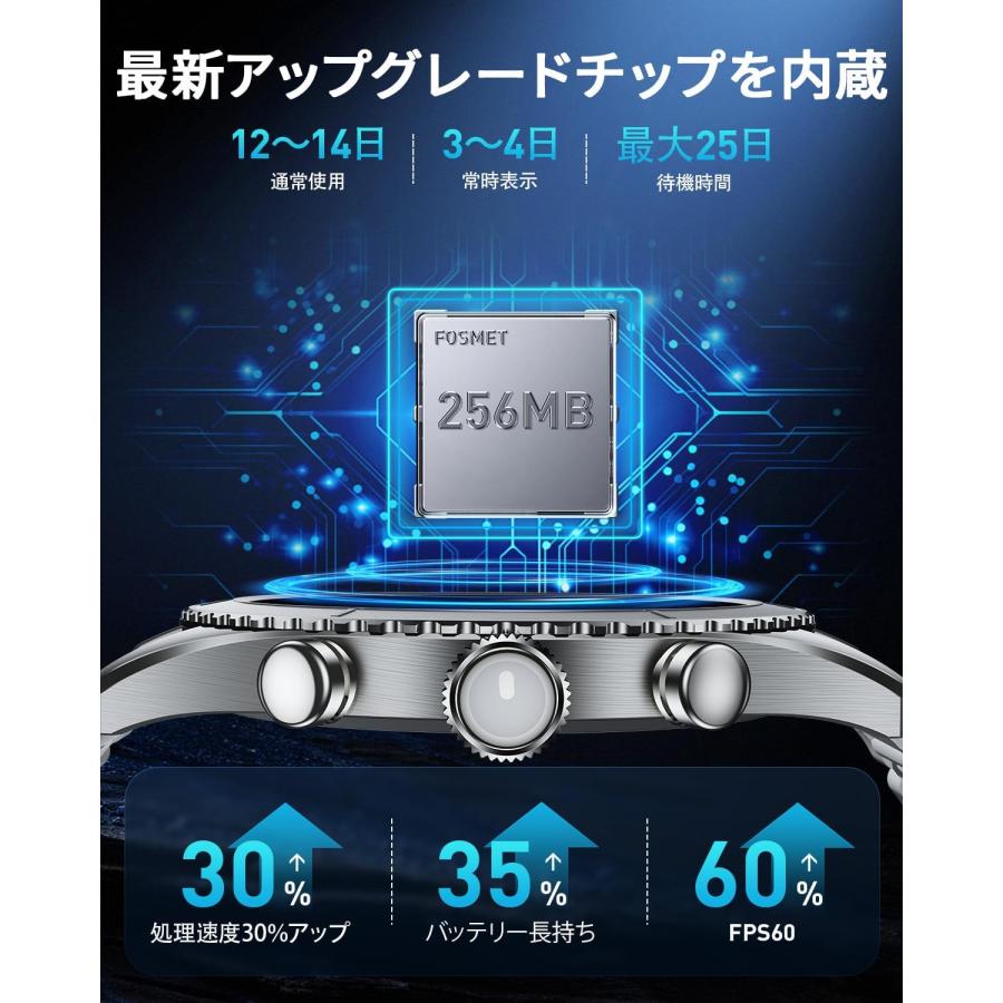 スマートウォッチ スポーツウォッチ Bluetooth通話 1.32インチAMOLED常時表示 腕時計 GPS連携 IP68防水 睡眠管理 smart watch SMW-016 爆買_2