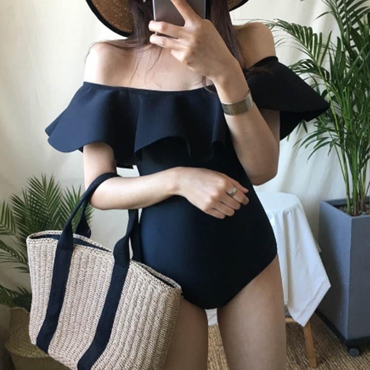送料無料 レディース 水着 ワンピース オフショルダー オフショル 無地 フリル ブラック 黒 ホワイト 白 海水浴 プール 新作 夏 Cttt アパレルavicii アヴィーチ 通販 Yahoo ショッピング