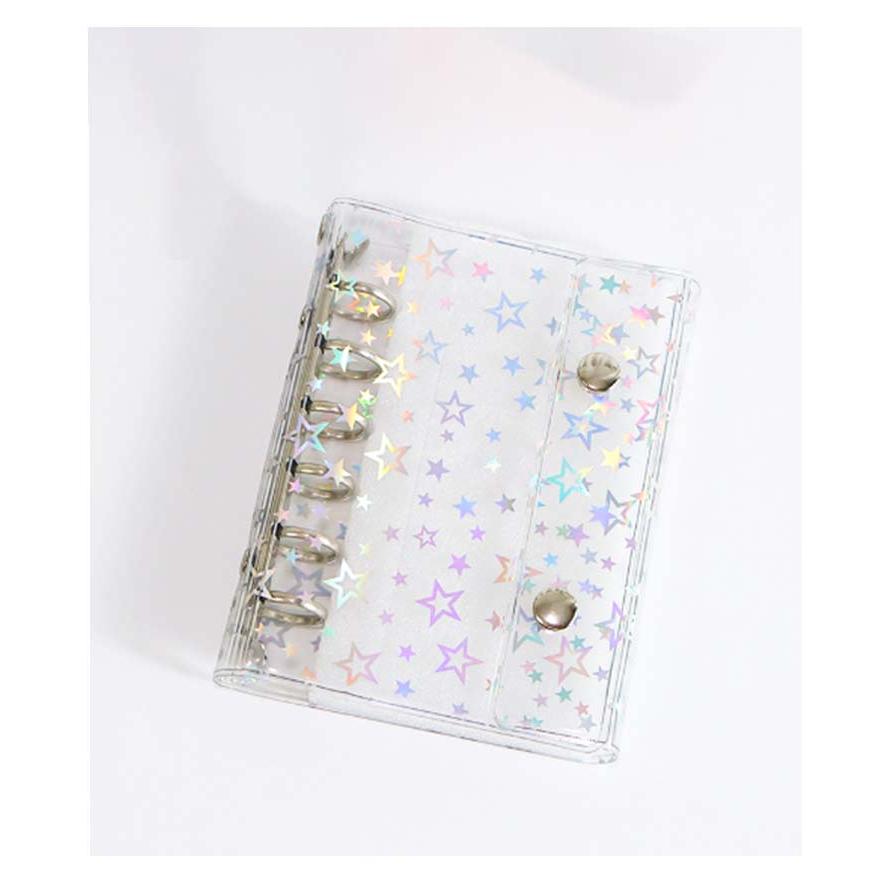 シール帳 A7 システム手帳 クリア 透明 M5 【リフィル10枚付き