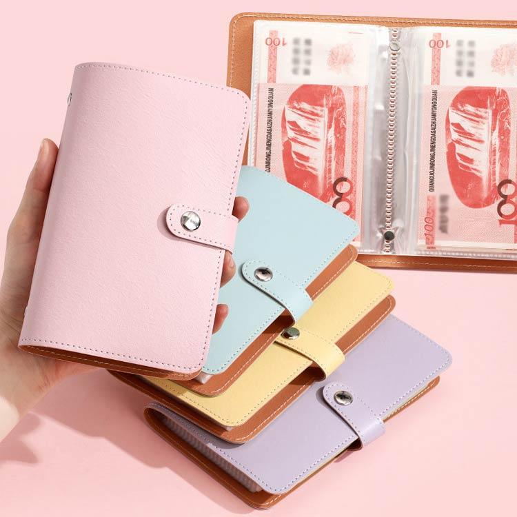 手帳 ケース 貯金ファイル 2冊入り 貯金箱 お金仕分け お札 大容量