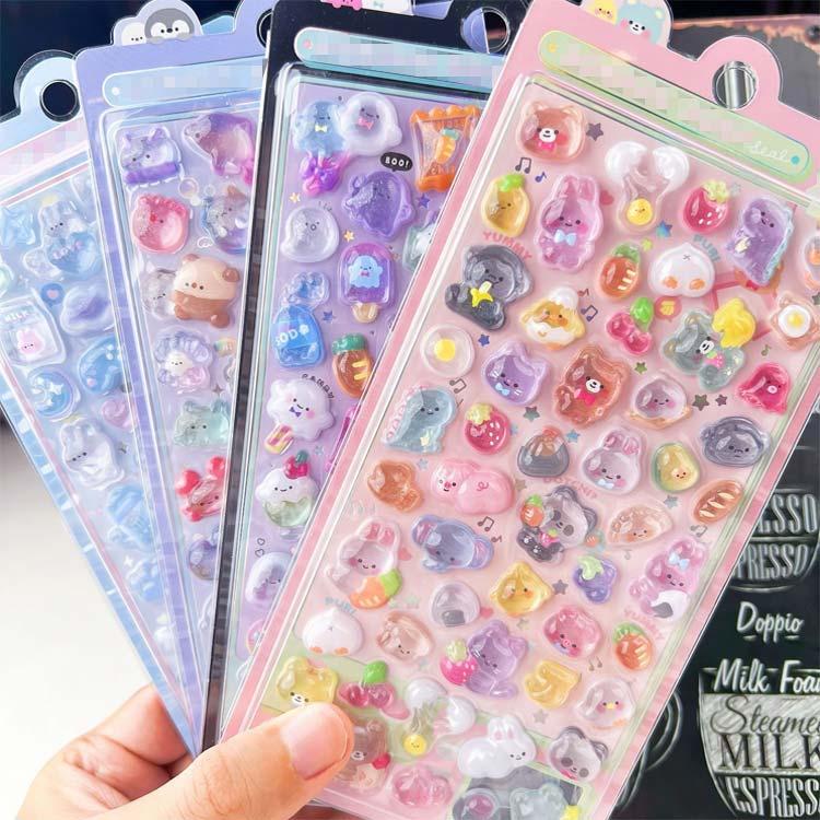 ぷっくり 立体シール 可愛い 18枚セット ぷくぷくシール 装飾用