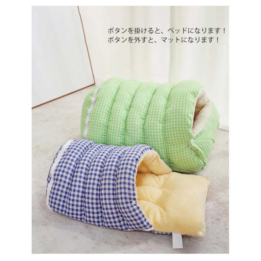 ドーム型 冬 チェック柄 ペット用 ネコ ペットベッド 犬猫兼用 保温