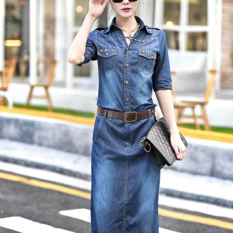 ロングデニムワンピース デニム シャツワンピース タイト デニム ワンピース 長袖 デニムワンピース マキシ丈 ロング丈 ロールアップ レディース 春 Ecoqaa1528 アパレルavicii アヴィーチ 通販 Yahoo ショッピング