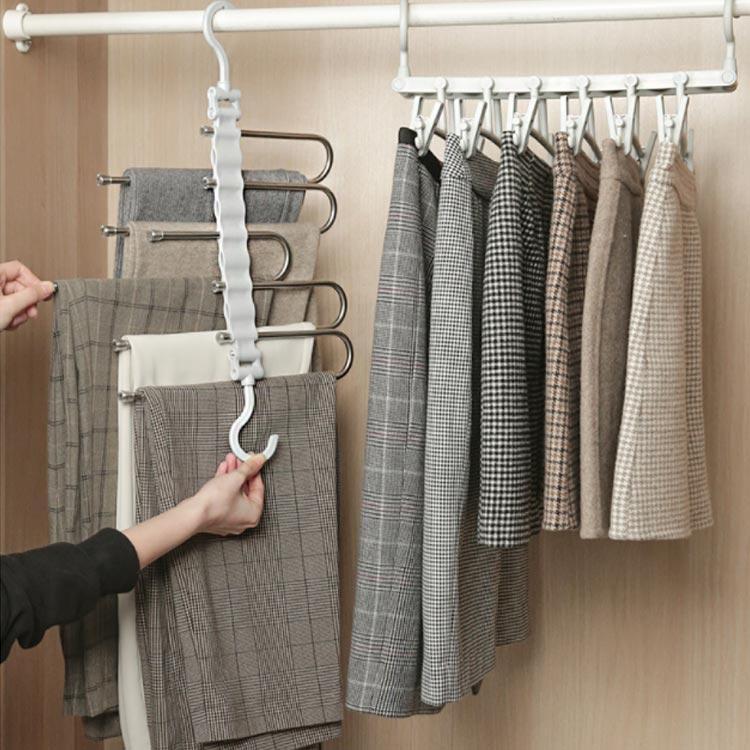 6連 5連 ボトムス ハンガー スカート パンツ S字ハンガー 省スペース 2way 衣類ハンガー 物干し 吊り下げ収納 クローゼット タオル Ghz007 アパレルavicii アヴィーチ 通販 Yahoo ショッピング