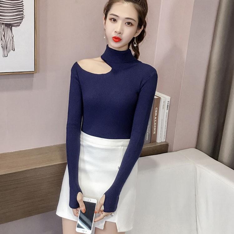 片肩露出が絶妙 ハイネックニット レディース リブニット タートルニット ニット ニットトップス 長袖 ニット リブ 細身 シンプル 無地 秋 冬 Mic157 アパレルavicii アヴィーチ 通販 Yahoo ショッピング