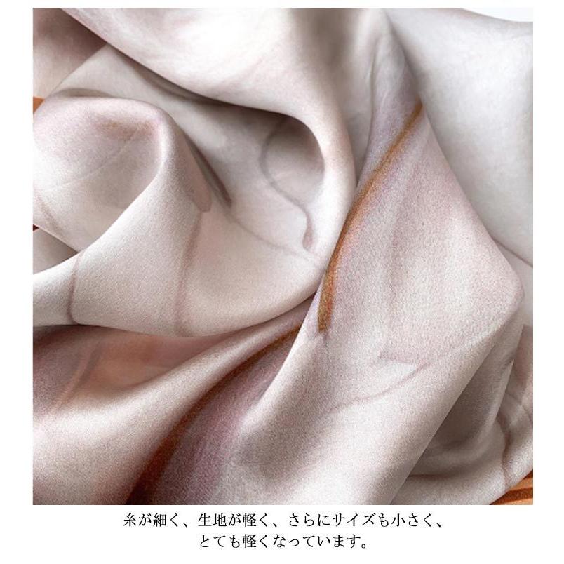 スカーフ シルク100％ 正方形 53×53cm レディース ストール マフラー