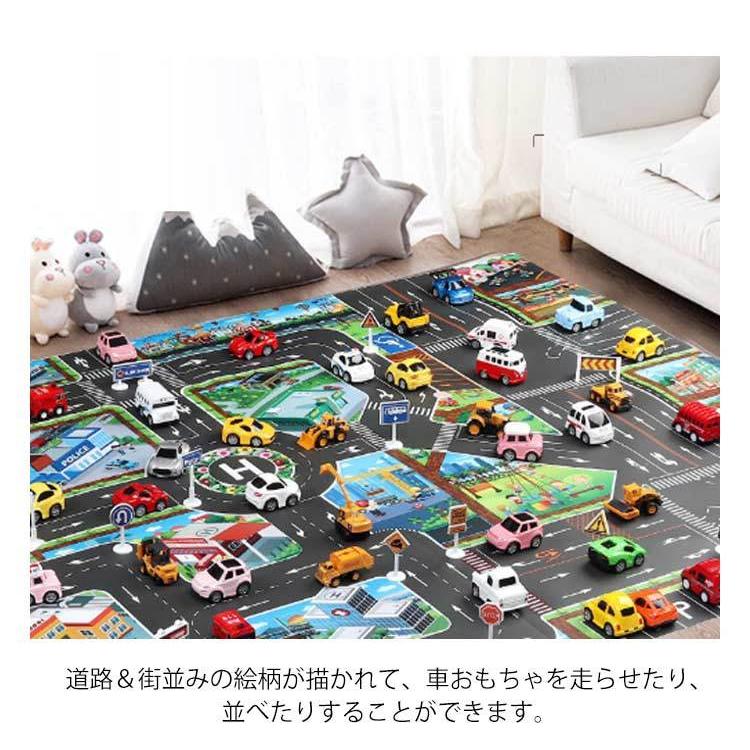 プレイマット ベビーマット 子供 折りたたみ 大判マット 防水 キッズ プレイマット 道路 街並み 絵柄 ベビープレイマット 子ども マット キッズマ|avicii|12