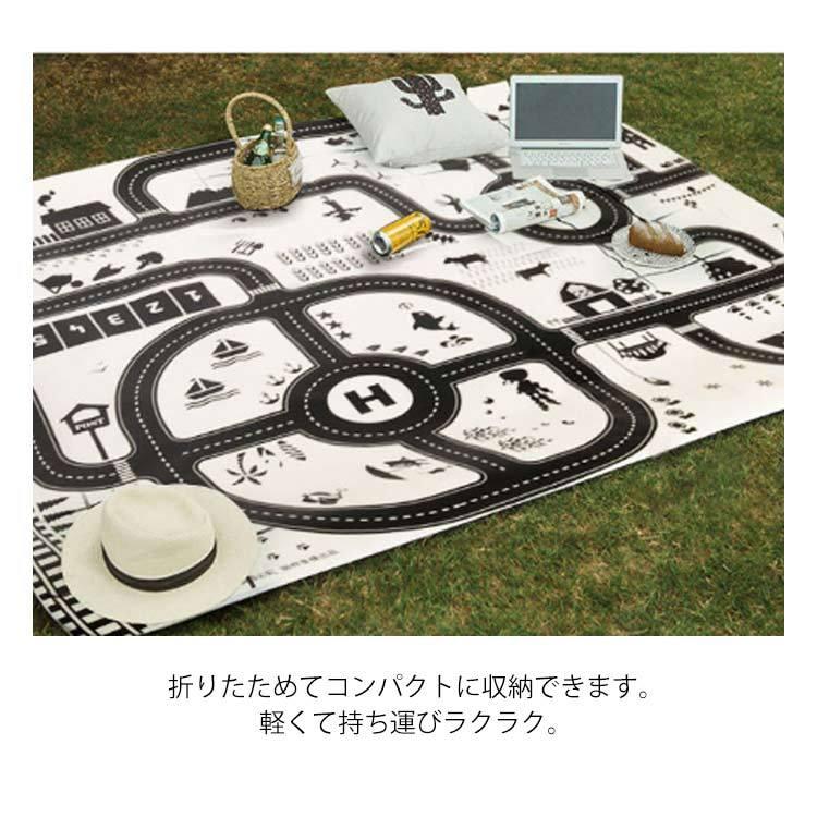 プレイマット ベビーマット 子供 折りたたみ 大判マット 防水 キッズ プレイマット 道路 街並み 絵柄 ベビープレイマット 子ども マット キッズマ|avicii|15