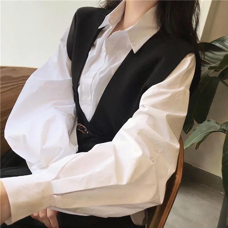 ベストセット シャツセット ジレ セットアップ レディース 3点セット