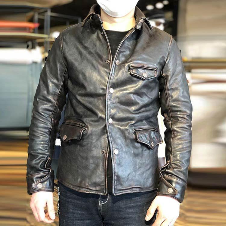 独特な レザージャケット ライダース ホースレザー 馬革 aob.adv.br