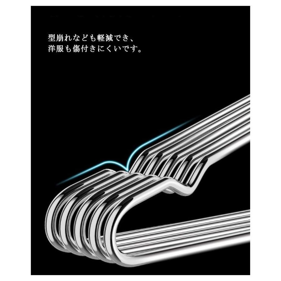 ハンガー 100本 セット ステンレス 42cm 透明ラバー付き すべらない おしゃれ 収納 引っ越し 新生活 ステンレスハンガー ずり落ちない シン