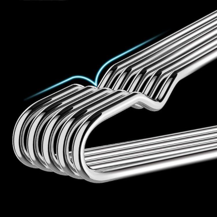 ハンガー 100本 セット ステンレス 42cm 透明ラバー付き すべらない おしゃれ 収納 引っ越し 新生活 ステンレスハンガー ずり落ちない シン