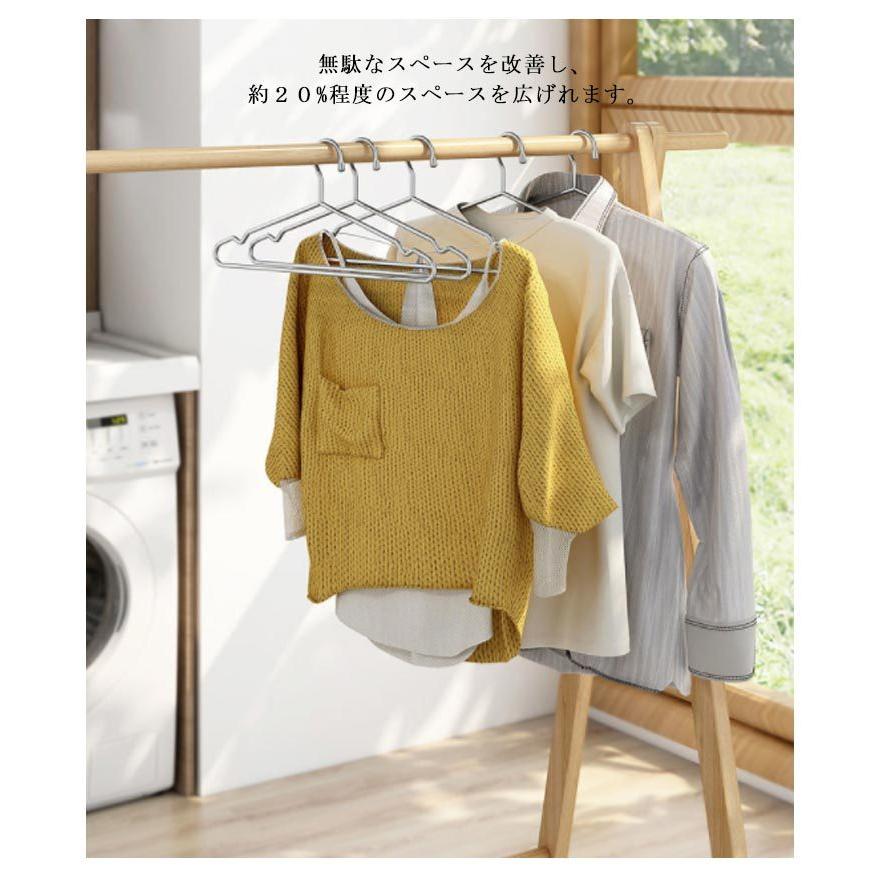 ハンガー 100本 セット ステンレス 42cm 透明ラバー付き すべらない おしゃれ 収納 引っ越し 新生活 ステンレスハンガー ずり落ちない シン