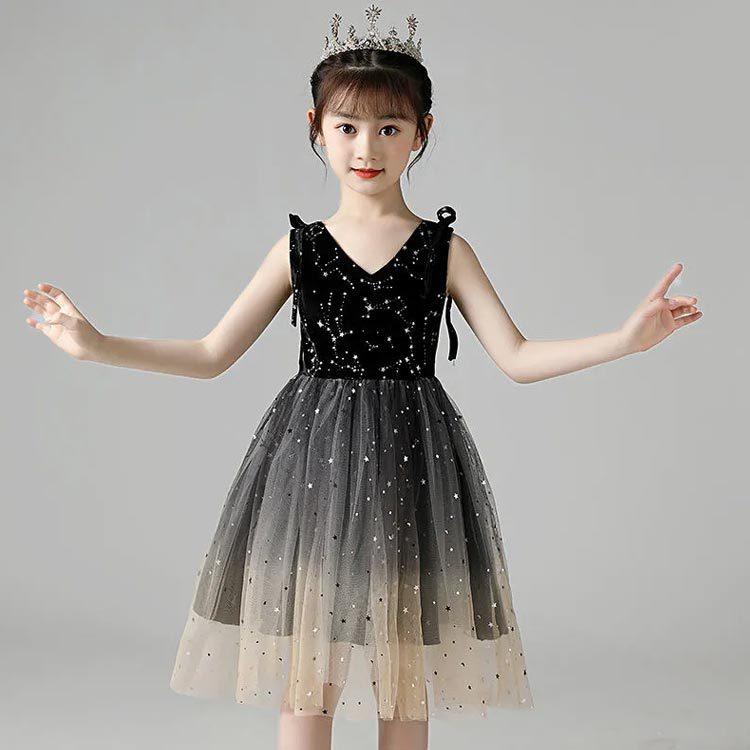 子供 ワンピース フォーマル 女の子 発表会 ピアノ 女の子 日常服 ドレス ショート 入学式 子供 ドレス 女の子 フォーマル 子供服 キラキラ 星 ご予約品