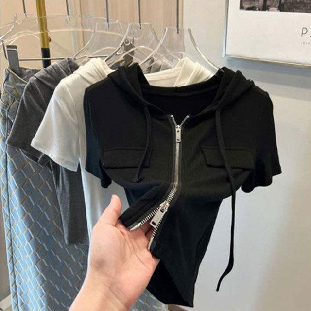 半袖 パーカー レディース 白 パーカー カーディガン おうちコーデ薄手 半袖 半そでt 半袖カットソー トップス 春 大人 ミセス 30代 40代 Wxn アパレルavicii アヴィーチ 通販 Yahoo ショッピング