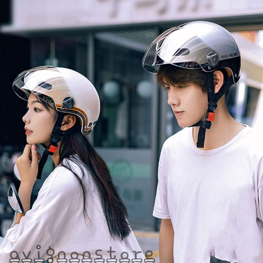 ヘルメット レトロ バイク ジェット ハーフ メンズ レディース ライト